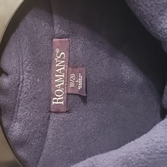 Roaman's Fleece Navy Coat Sz 18/20 - Picture 3 of 8